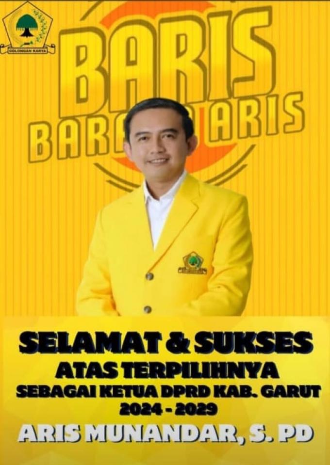 Arif Nurhakim: Pilihan Tepat, Diputuskannya Aris Munandar Oleh DPP Partai Golkar sebagai Ketua DPRD Garut