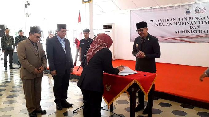 Bupati Lebak Lantik 22 Pejabat Eselon II, Dan Eselon III Ini Daftar Lengkapnya