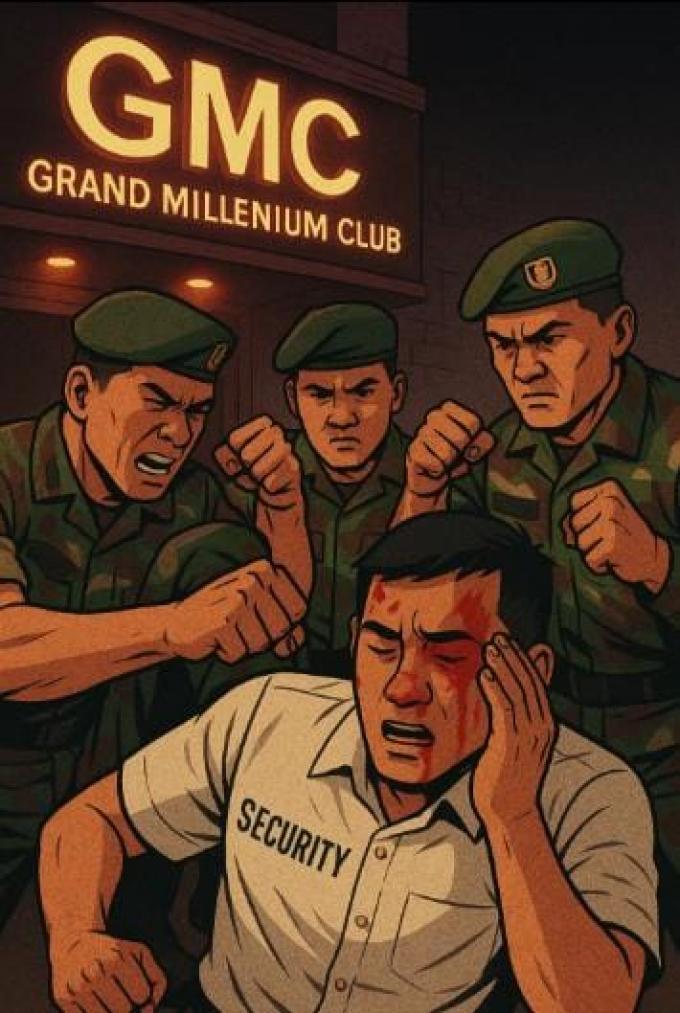 Tiga Oknum Anggota TNI Menganiaya Sekuriti Grand Milenium Club, Diduga Dipicu Transaksi Inex Palsu