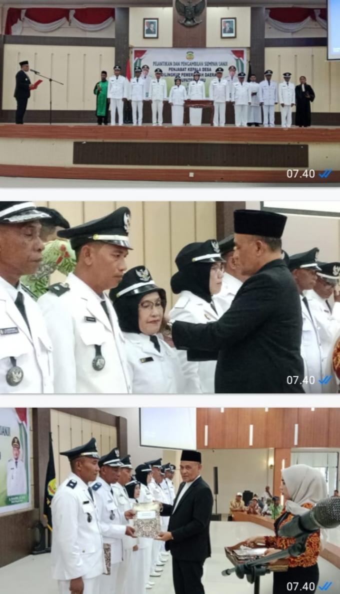 SEMBILAN (9) KEPALA DESA DI LANTIK OLEH BUPATI BURU IKRAM UMASUGI, S.E.